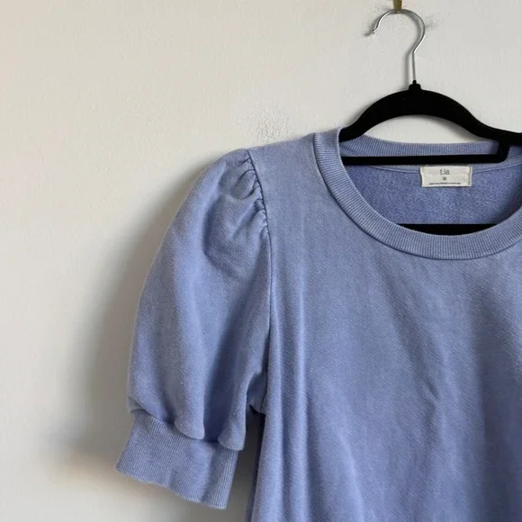 Anthropologie T.la Periwinkle Puff Sleeve Pullover Size Medium - Picture 4 of 8